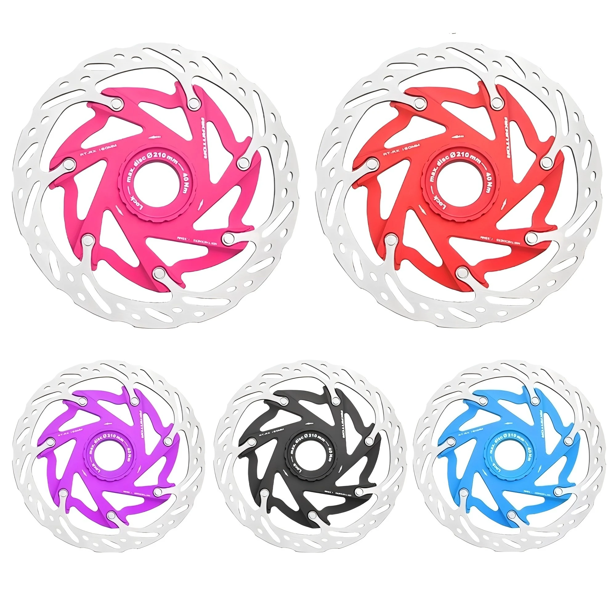 

Bike Center-Lock Disc Rotor, 160MM, for Road & Mountain Bikes, Aluminum Alloy + High Carbon Steel, Cooling Brake Disc