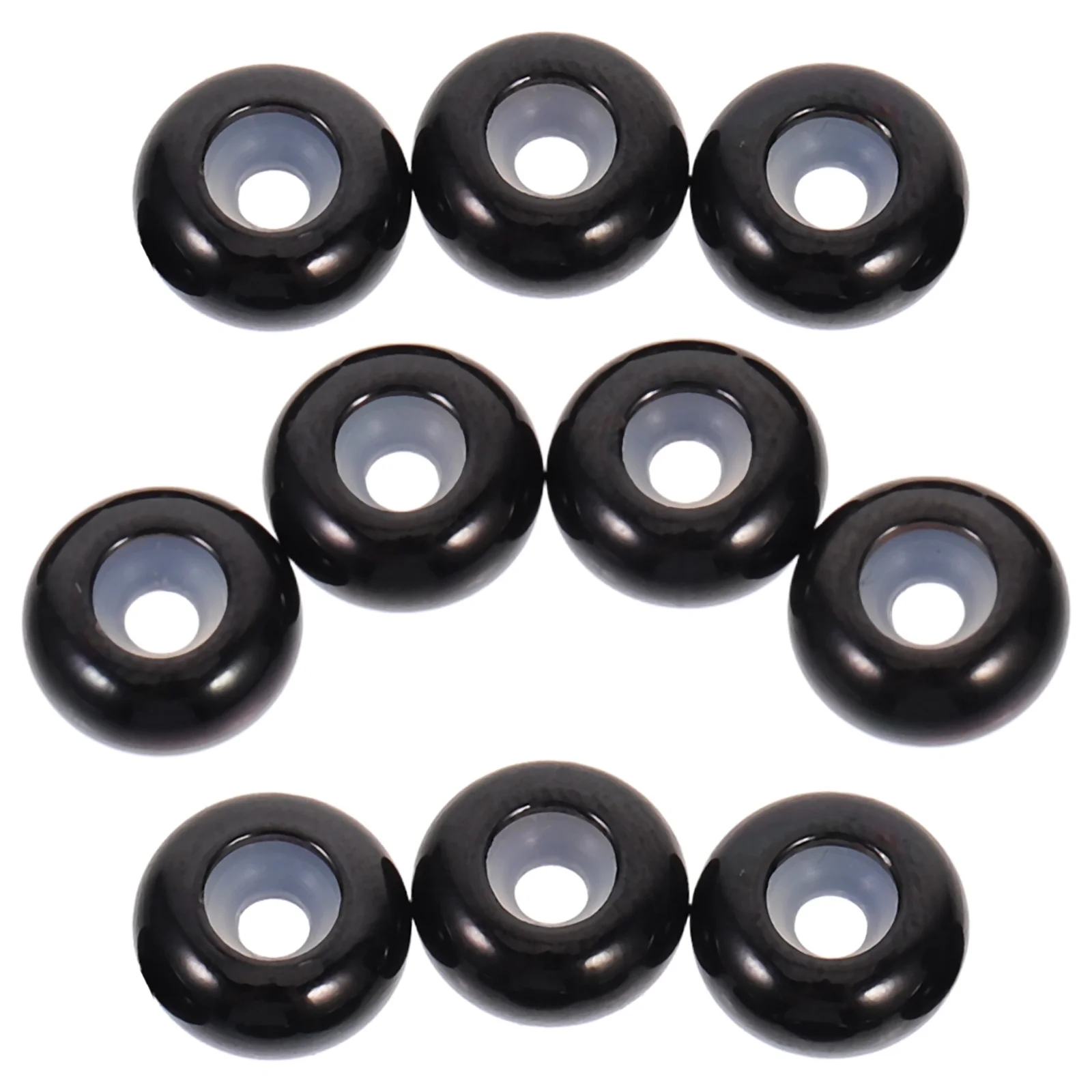 

10Pcs Stainless Steel Slide Stopper Beads Rubber Positioning Spacer Beads for Jewelry Bracelets Making DIY Craft Accessories