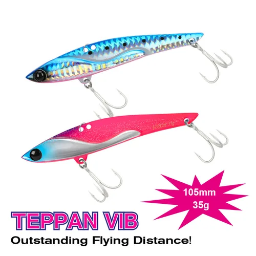 Imagen 1 del producto TSURINOYA-señuelo de pesca Teppan VIB, 35g, VECTOR, DW38-C, 105mm, vibración, pesca en orilla, fundición larga, cebo duro de Metal, hidroador