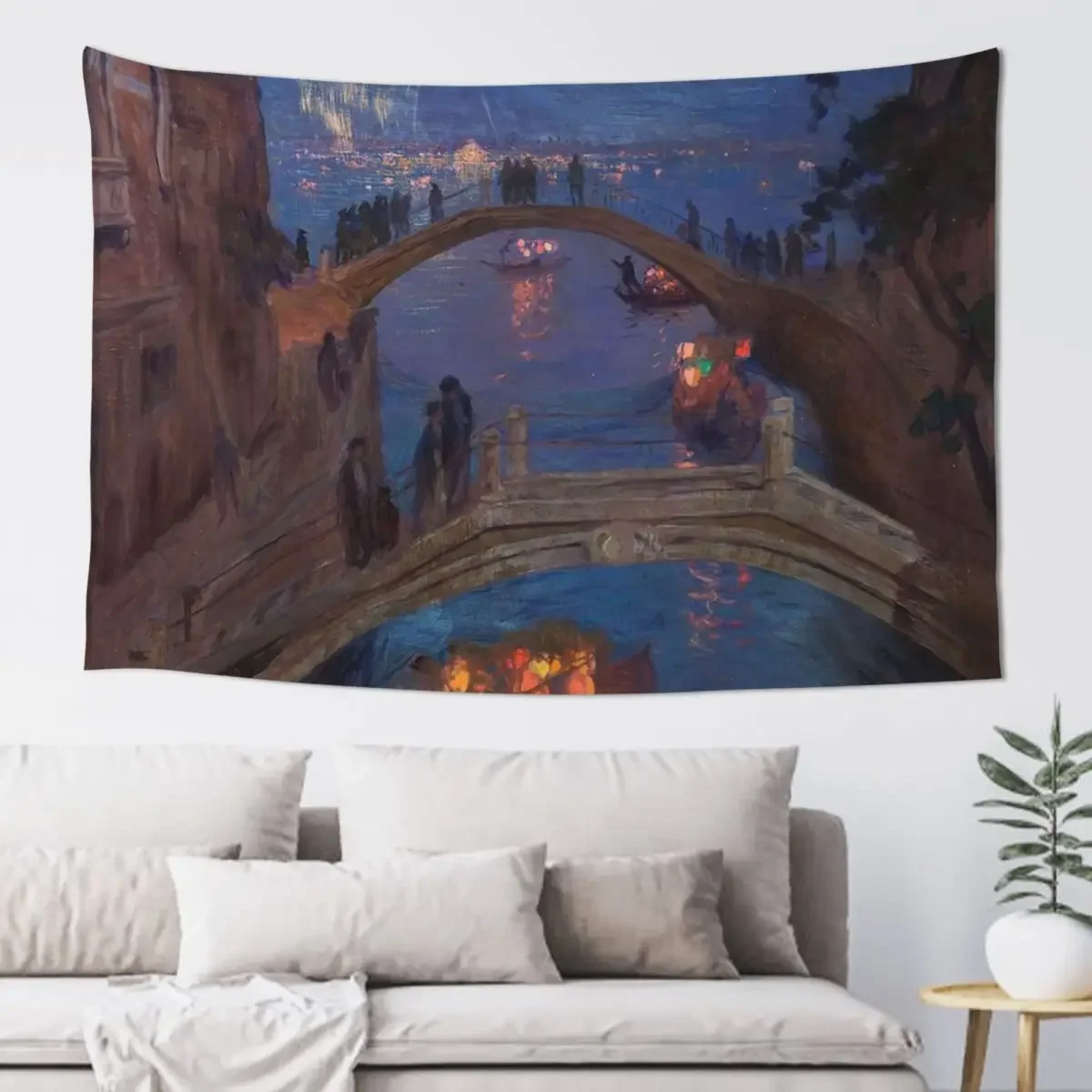 The Feast of the Redeemer in Venice by Ferruccio Scattola Tapestry Home Decorations Decoration Bedroom Decoration Home Tapestry