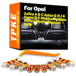 Indoor Bulb LED Map Light Kit For Opel Vauxhall Zafira A B C Astra G H J K Corsa D E Mokka Insignia Vectra Meriva Signum Agila