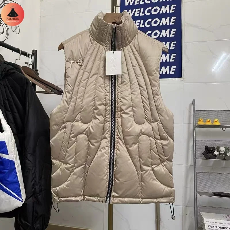 Piumino invernale da donna di marca da uomo Gilet collo alto Piumino caldo tinta unita ThugClub Giacca senza maniche con zip