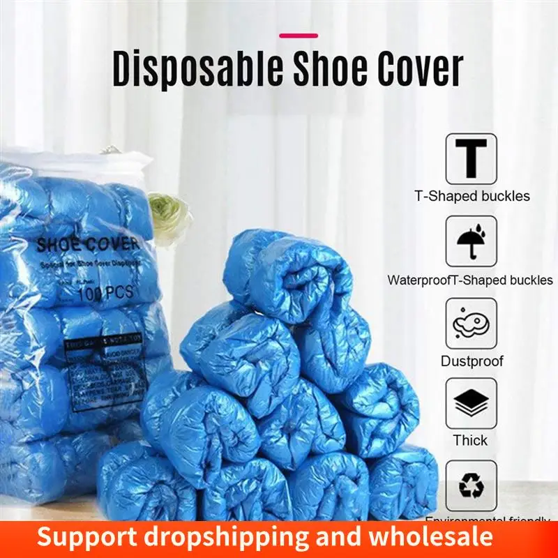 

AA86 300Piece Disposable T-Buckle Overshoes Waterproof Dispensers Dustproof Boot Covers For Automatic Shoe Cover
