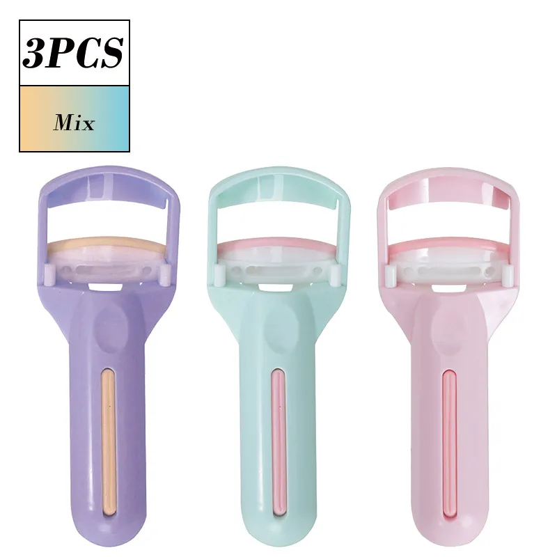 Eyelash Curler Curl and Shape Portable Rubber Pad Beginners Press Eyelash Curler Makeup Easy for New