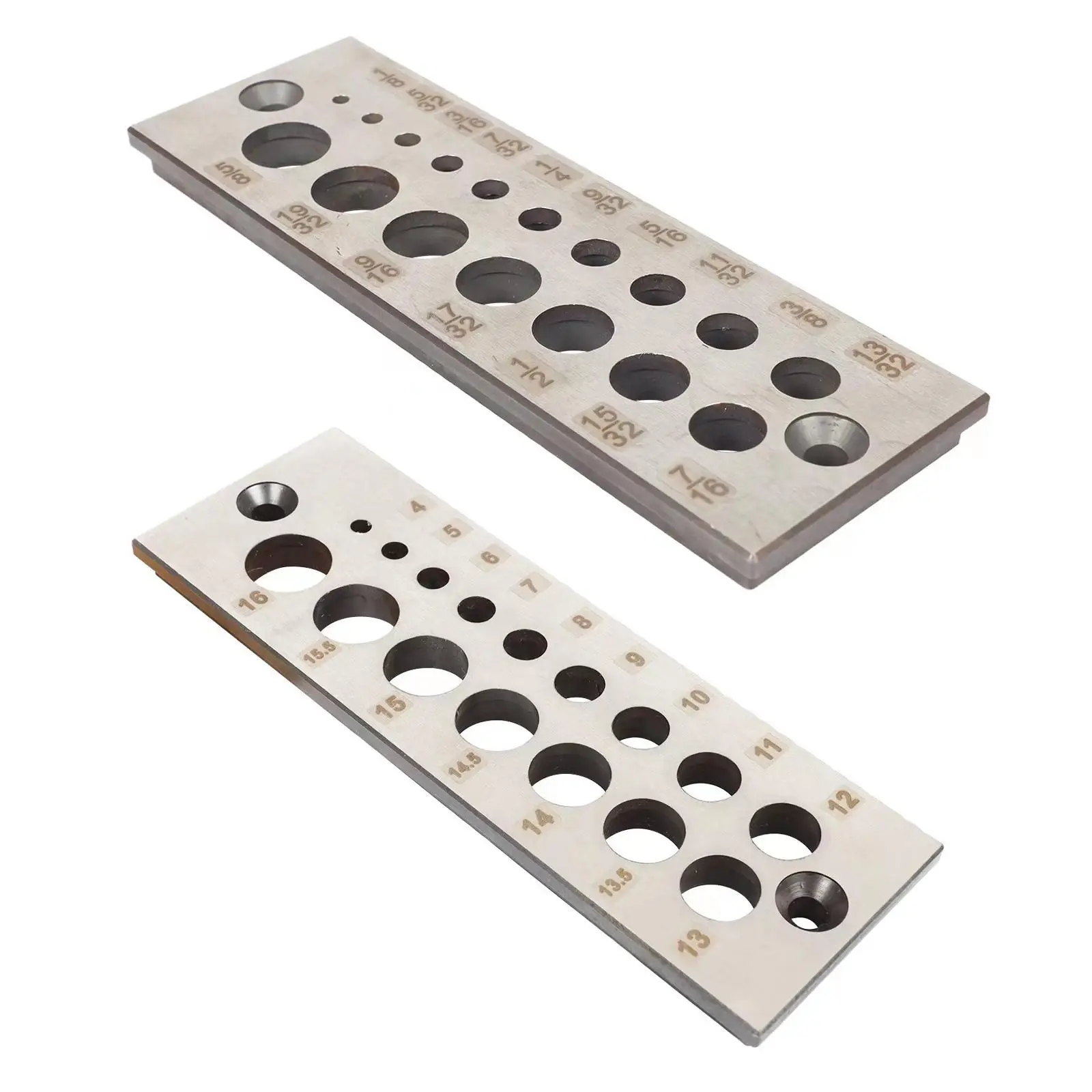 17 Holes Steel Dowel Plate with Scores Practical for Softwoods Manufacturing Woodworking