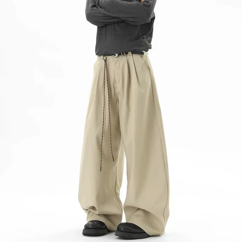 Y2K American Folds Scimitar Pants Women High Waist Streetwear Loose Wide Leg Pants Bf Hip Hop All Match Parachute Trousers New