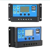 PWM 60A 50A 40A 30A 20A 10A Solar Charge and Discharge Controller,12V 24V Auto LCD Solar Regulator with Dual USB 5V, Home Use