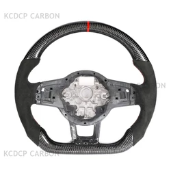 Volante de fibra de carbono personalizado para Volkswagen GOLF MK7 GTI R GTE GTS RLINE POLO SCIROCCO GTD