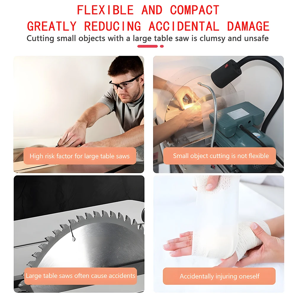 Rimoody منشار طاولة صغير منشار علوي متعدد الوظائف منشار دائري منضدية آلة لقطع الخشب ودقة الطاولة #2