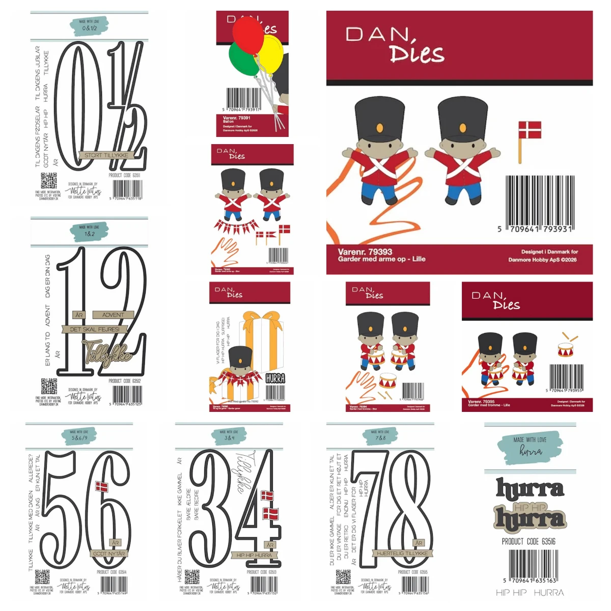 Tap Die Set - Dan/Mw Danish Soldier Number Birthday Balloon