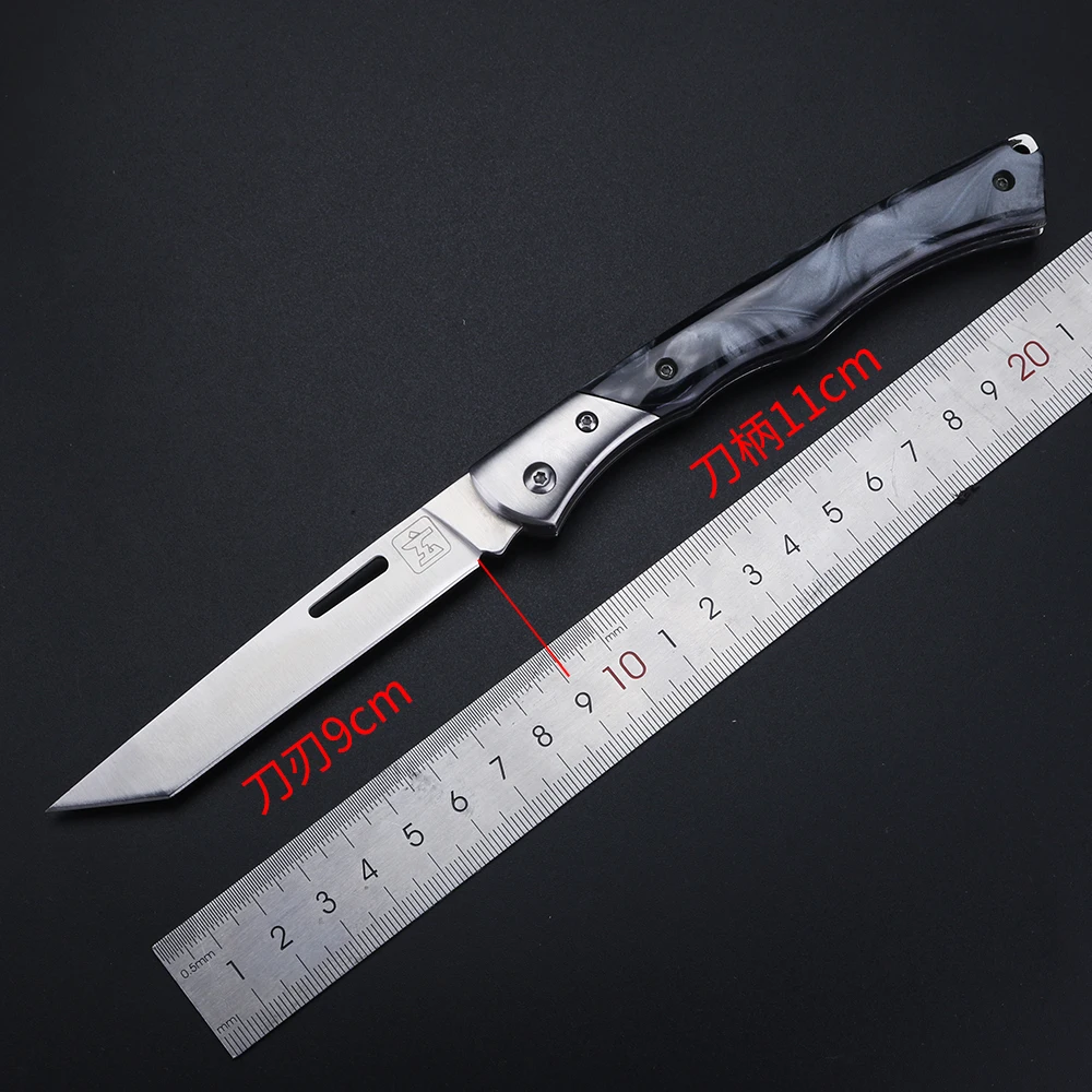 XUAN FENG field high hardness sharp tactical Folding knife camping hunting short knife self-defense tactical  9CR18Mov knife