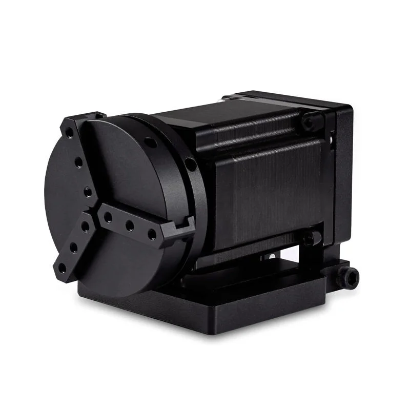 High Precision  Rotary Chuck 4th Axis for CO2 Fiber  Engraver Marking Machine Cylindrical Object Engraving