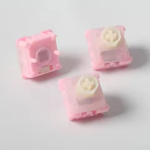 Wuque Studio WS Flux Babao White Pink Magnetic Switch Custom Magnetic keyboard HIFI Sound 35gf RGB Linear Pre-lubed Hall Effect