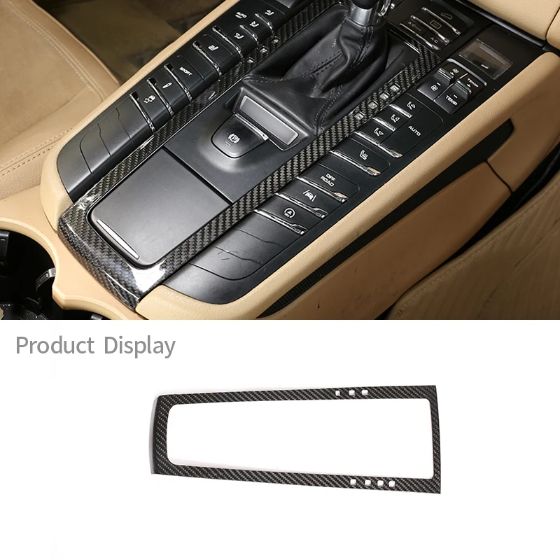 

For Porsche Macan 2014-2020 Central Control Shift Display Position Decorative Frame Carbon Fiber Interior Protection Accessories