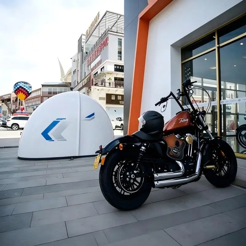 Any Size Custom Backyard Motorcycle Parking Shelter Outdoor Waterproof Fiberglass Full Weather Dust Windproof Heavy Duty Store