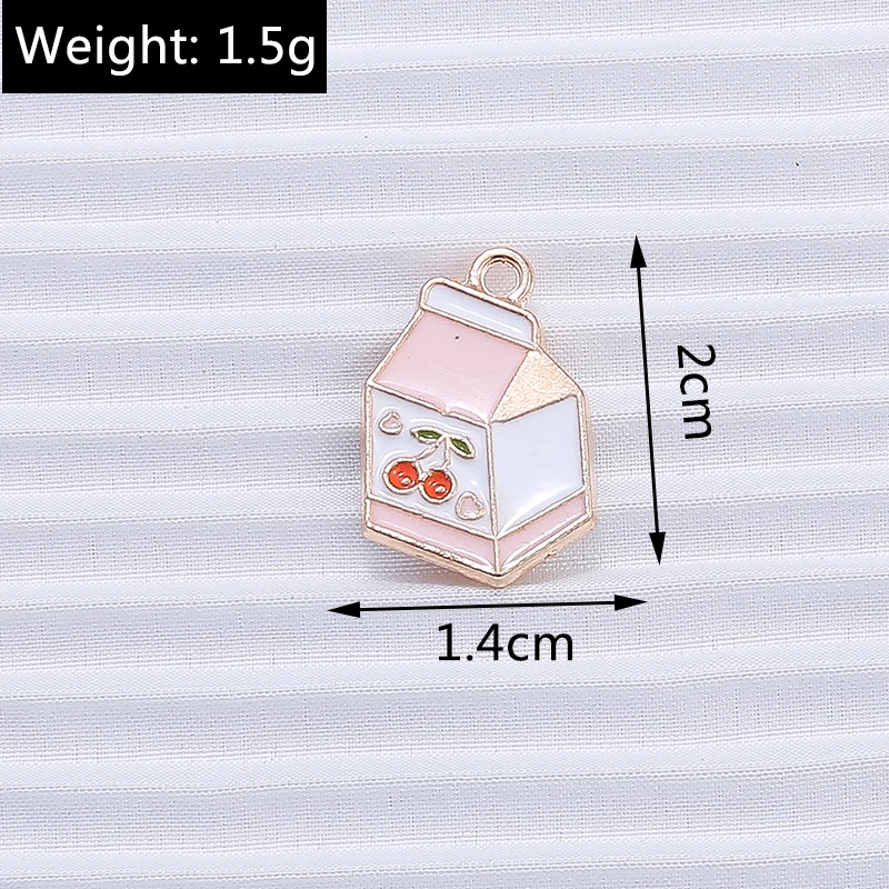 10 Stück Mix süße Sommergetränk Charms Emaille Eis Popsicle Charms Anhänger für Schmuckherstellung DIY Ohrringe Halskette Handwerk Geschenk – Detail 25