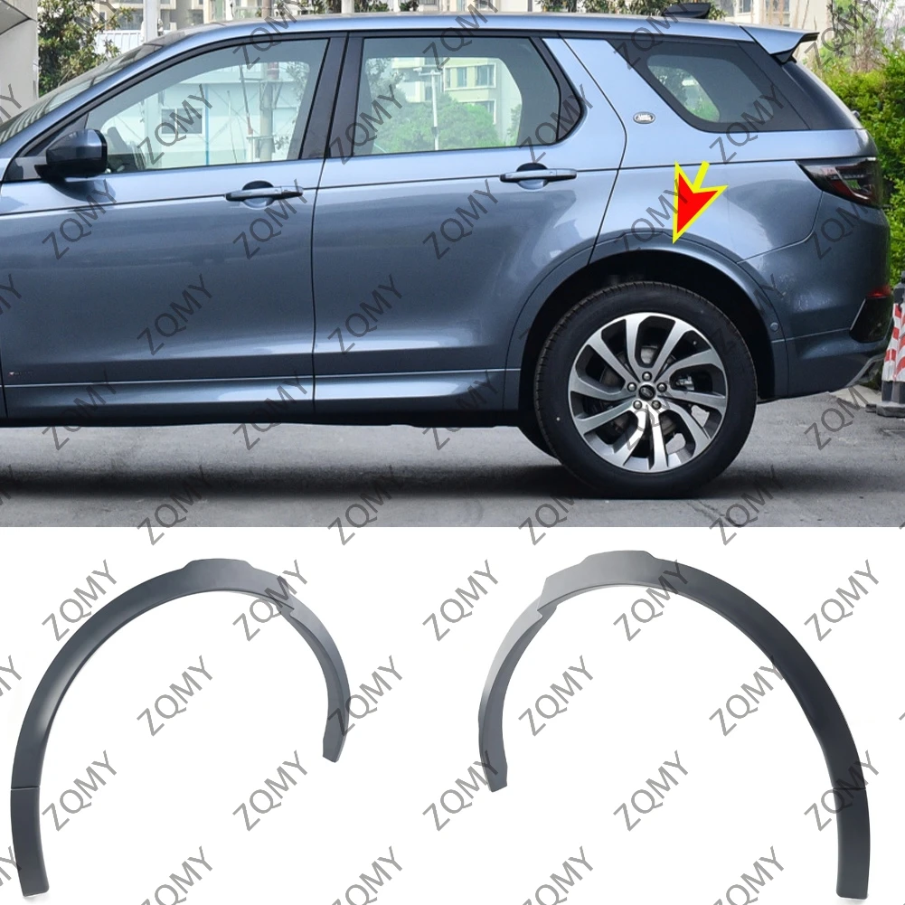 2x Rear Door Wheel Arch Flare Molding Trim With/NO Sensor Hole For Land Rover Discovery Sport 2015 2016 2017 2018 2019 2020-2022