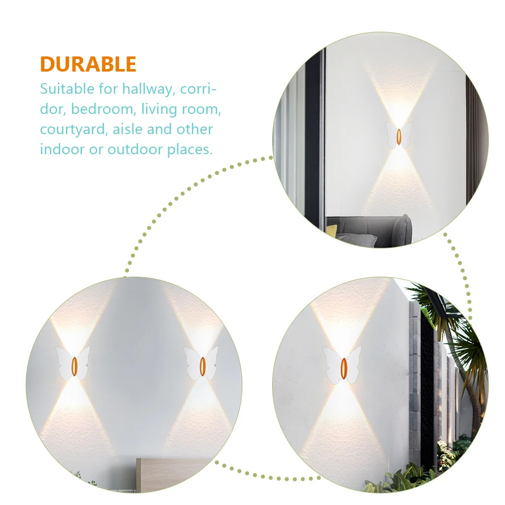 

Butterflies Wall Mounted Lamp Waterproof Aluminum Durable Decorative for Yard Hallway Bedroom Stairs Outdoor Wall Light