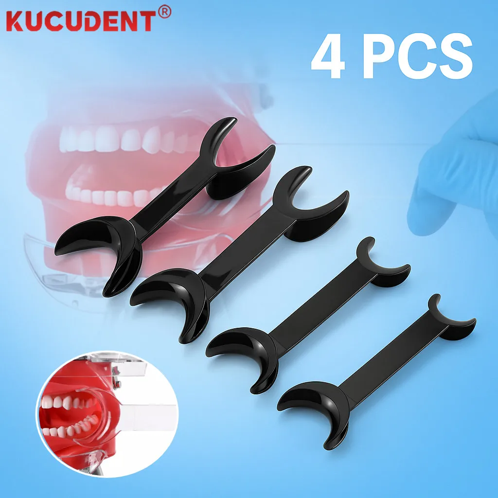 Retractor de labio y boca en forma de T, abridor Intraoral Dental, expansores de ortodoncia Dental de doble cabezal, accesorios para mordeduras de fotografía, 4 Uds.