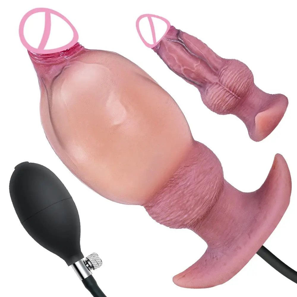 Butt Plug Inflatable Anal Plug Anal Wearable Buttplug Monster Dildo Knot Anal Trainer Adult Sex Toys for Men Gay Women Sex Toy