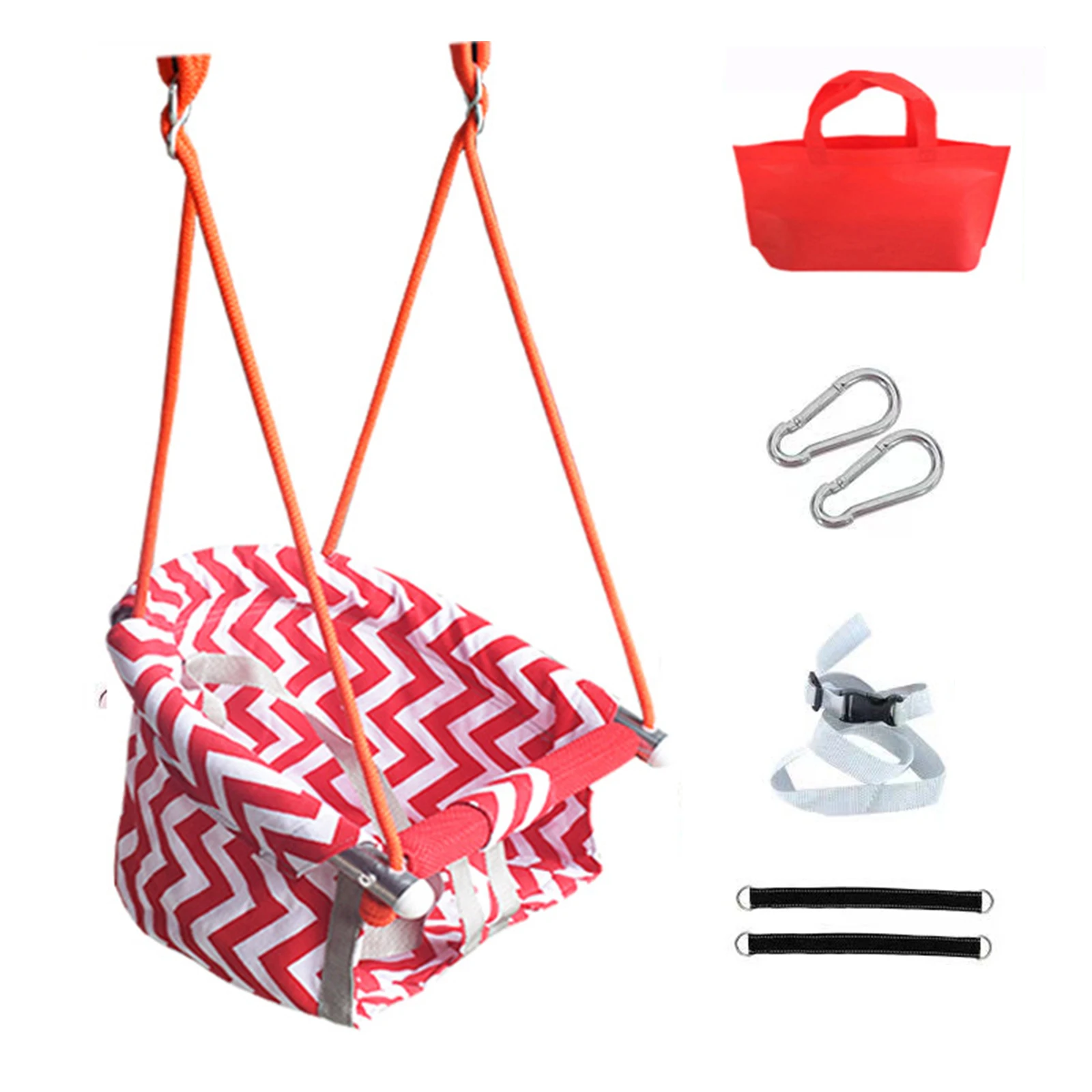 子供用ハンギングスイング 調節可能なストラップの長さ ハイバ - Kids Outdoor Swing Set のレビューと価格