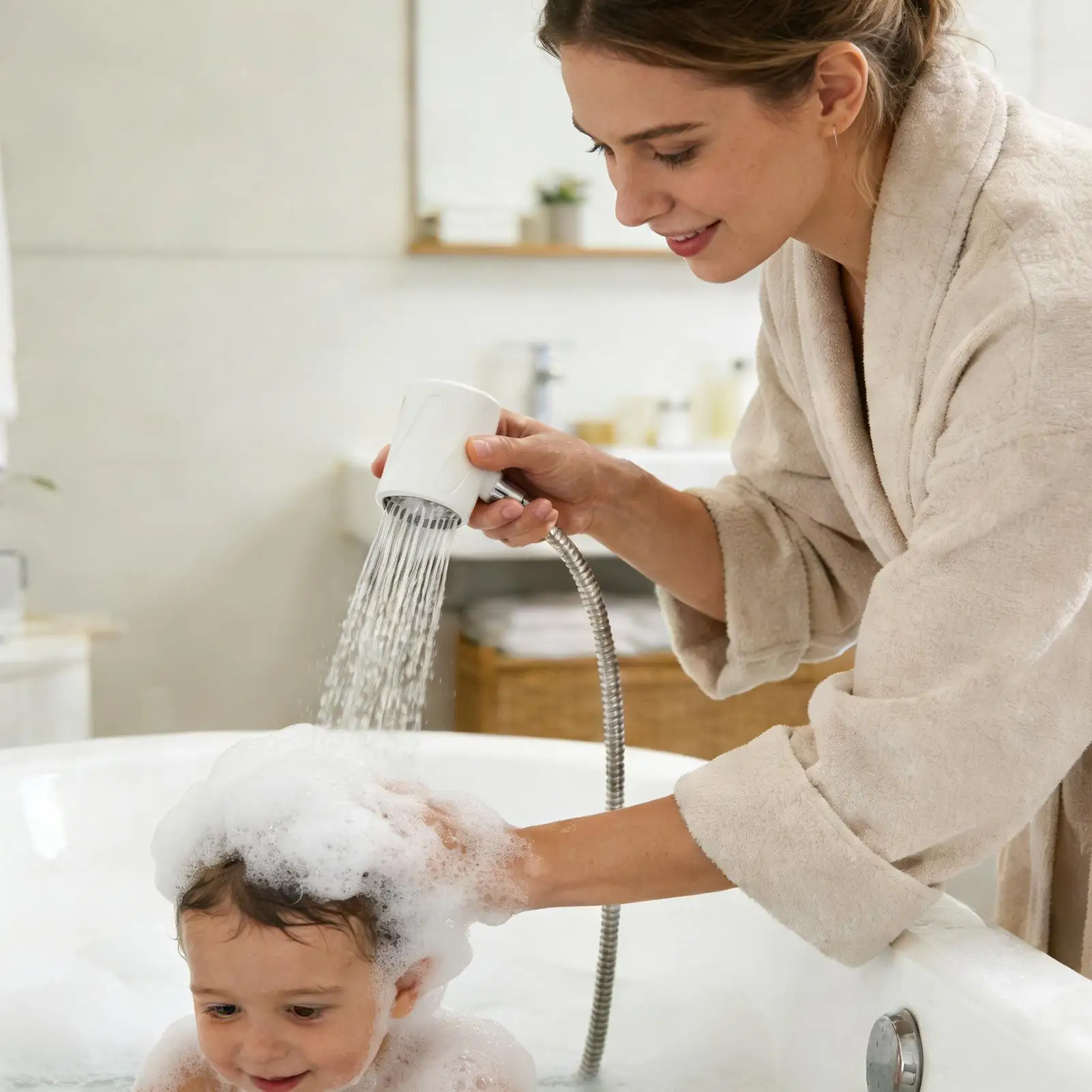 

Shower Head With Handheld Coarse Hole Handheld Universal Massager Spiral Shower Head For Family Apartment Home RV Camper