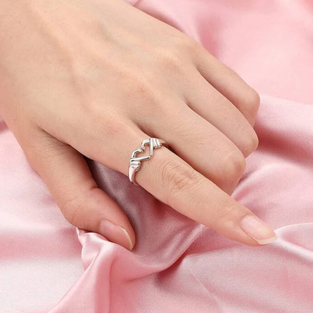 Silver Ring Exquisite Workmanship Silver Simple Ring Fashion Accessories Opening Ring Elegant Gold Ring Jewelry Fashion