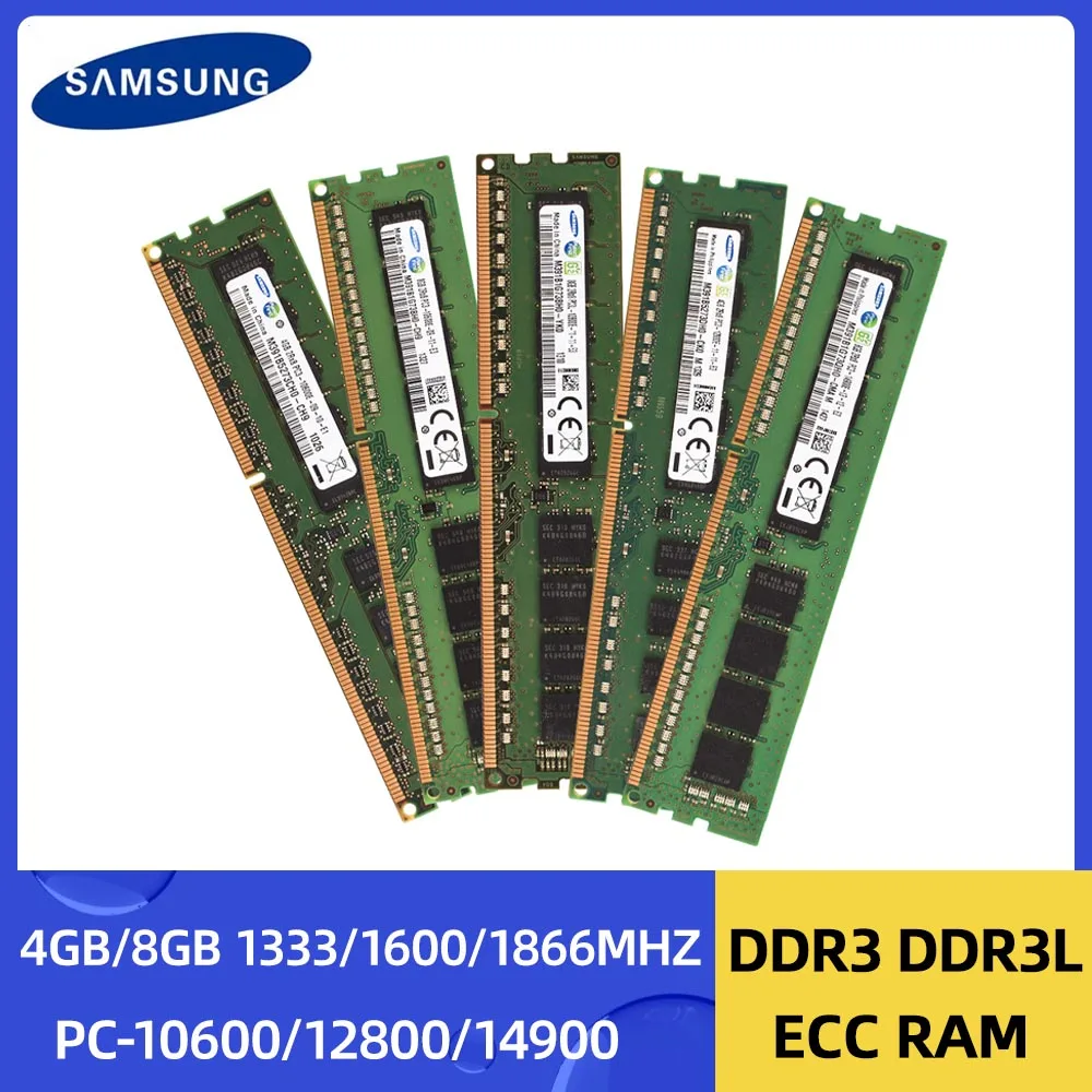 

Samsung DDR3 DDR3L ECC Ram 8GB 4GB 1333MHz 1600MHz 1866MHz Workstation Memory PC3-10600E 12800E 14900E 1.35V 1.5V Server Memory