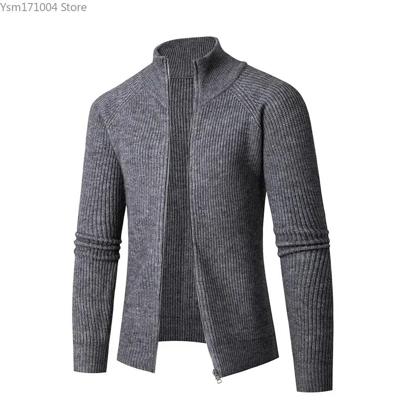 New Men's Knitted Cardigan Solid Color Casual Tight Knitted Jacket High Quality Japanese Men's Sweater Cardigan Couple Cardigan