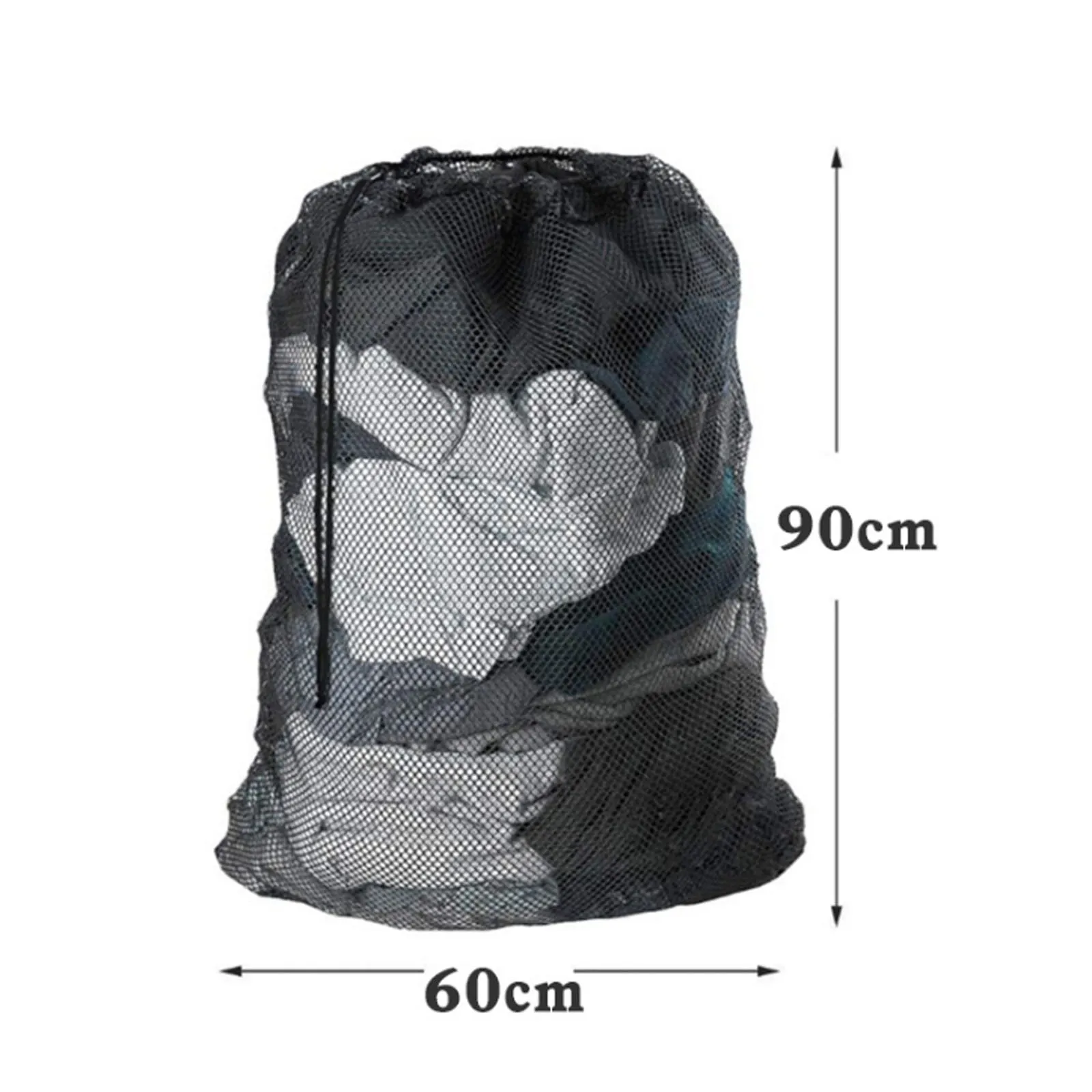 Large Size Laundry Mesh Bag Solid Color Drawstring Laundry Bag Anti-snagging Anti-deformation Mesh Clothes Washing Bag 60x90cm