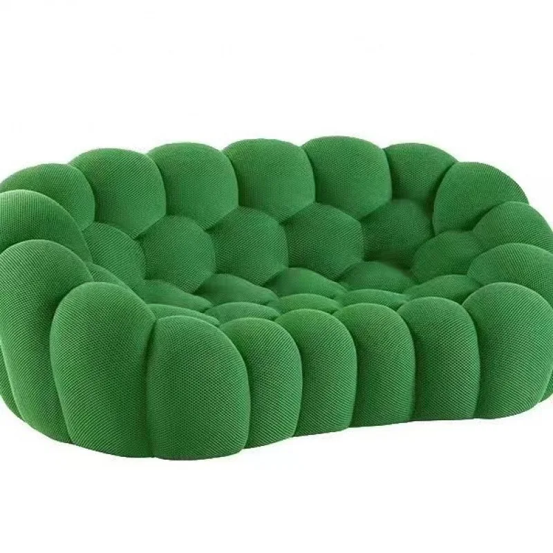 Light luxury modern bubble football sofa curved living room small apartment straight row sofa special shape