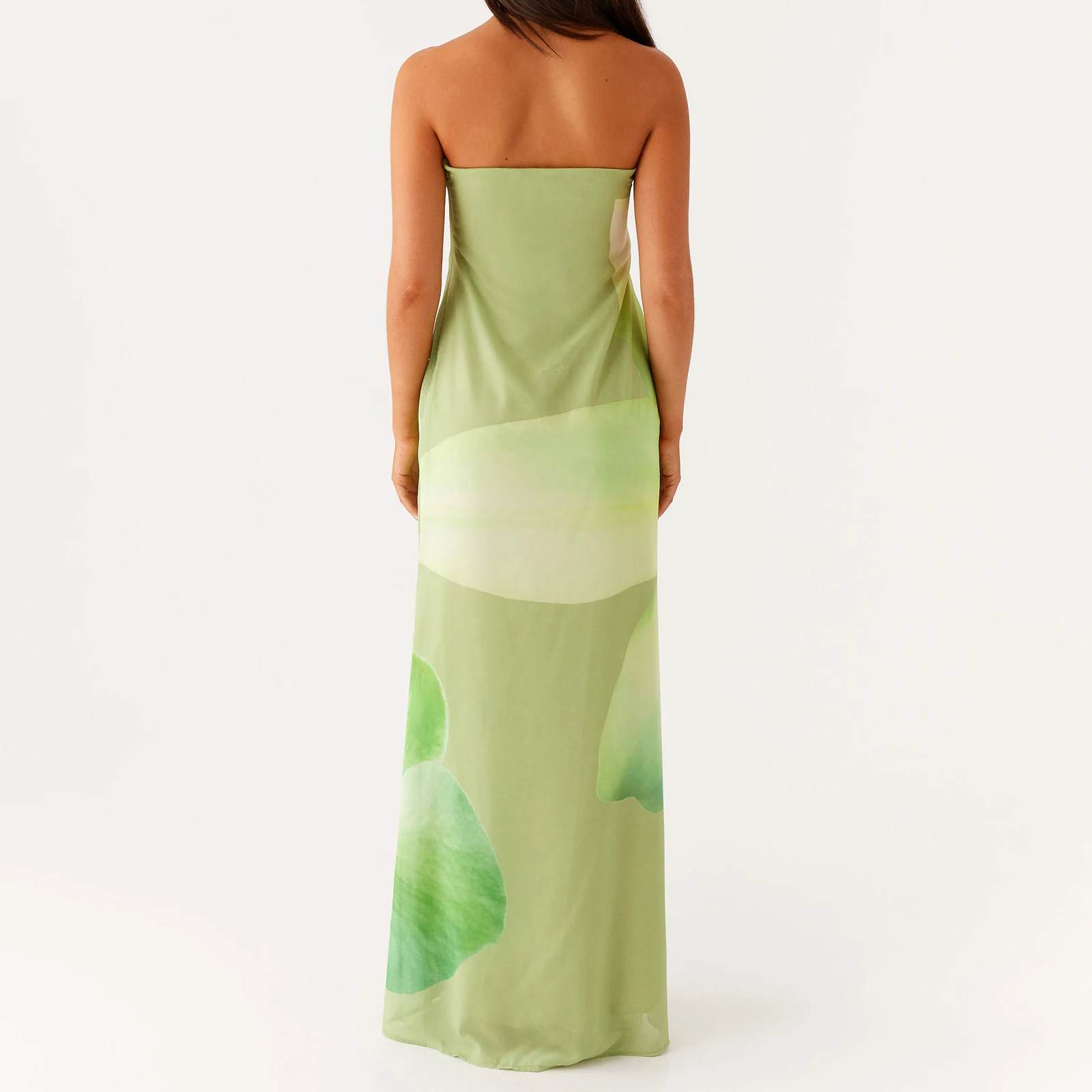 Nueva moda mujer vestido de tubo elegante sin tirantes sin espalda estampado de flores vestido de cóctel vestido largo de verano Club estilo callejero S-XL