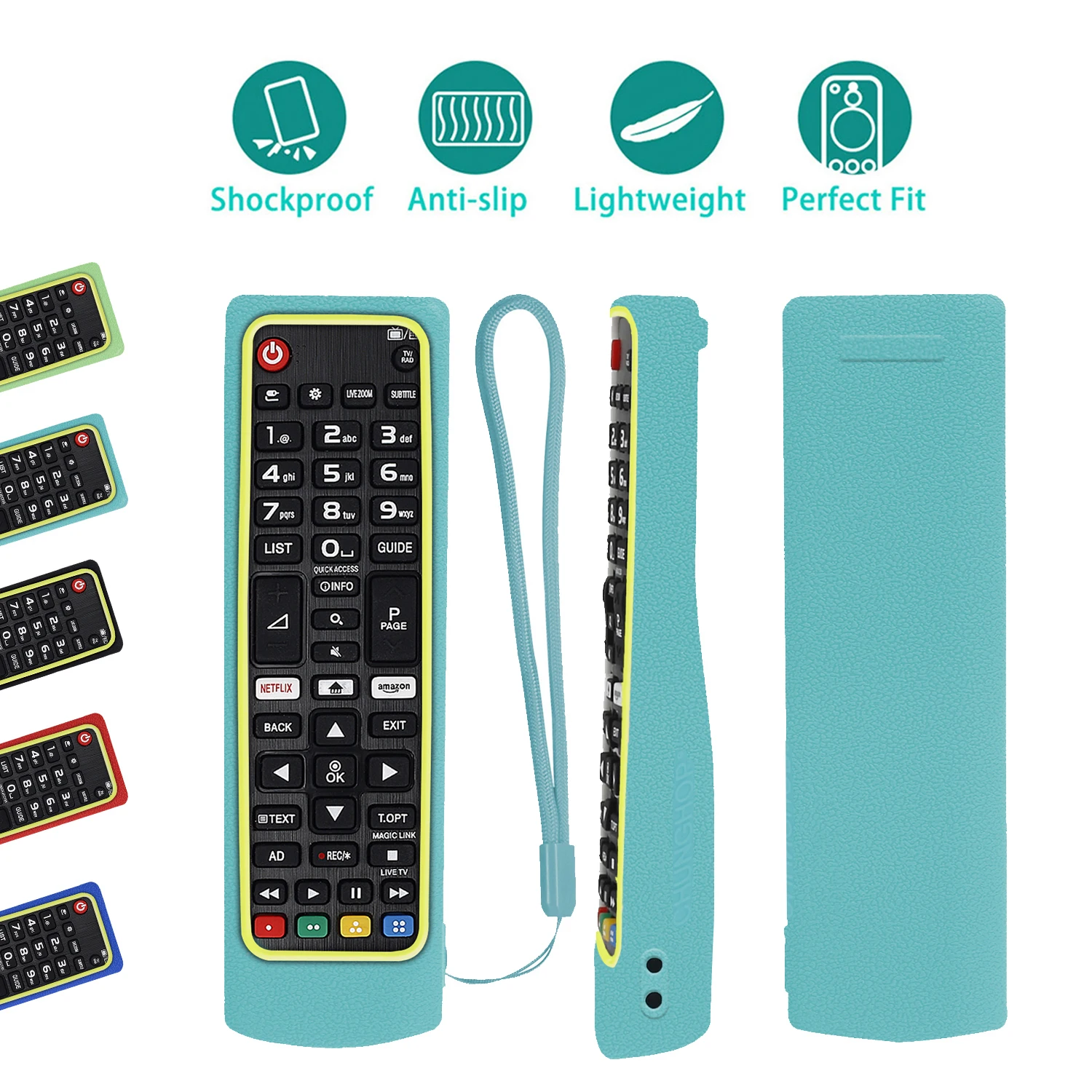 غلاف حماية ملون من السيليكون يصلح لـ AKB75375604 AKB75095308 AKB73715601 AKB سلسلة غطاء التحكم عن بعد التلفزيون الذكية