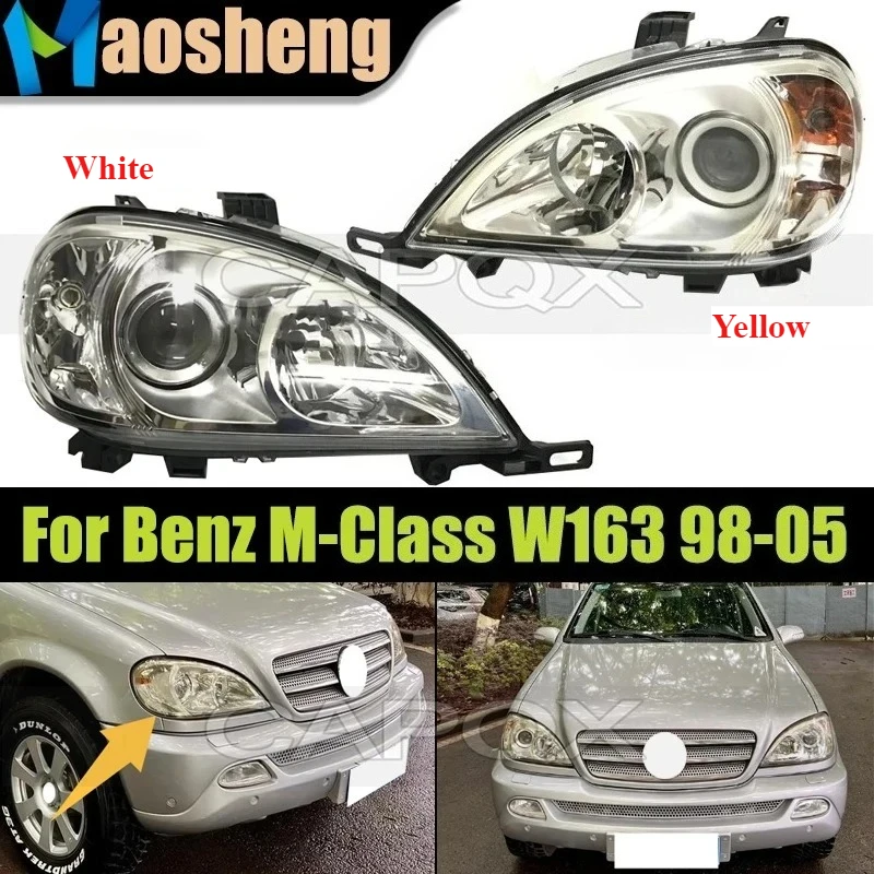 Front Headlight Head Light For Mercedes-Benz M Class W163 Ml270 Ml300 Ml320 Ml350 Ml500 1998-2005