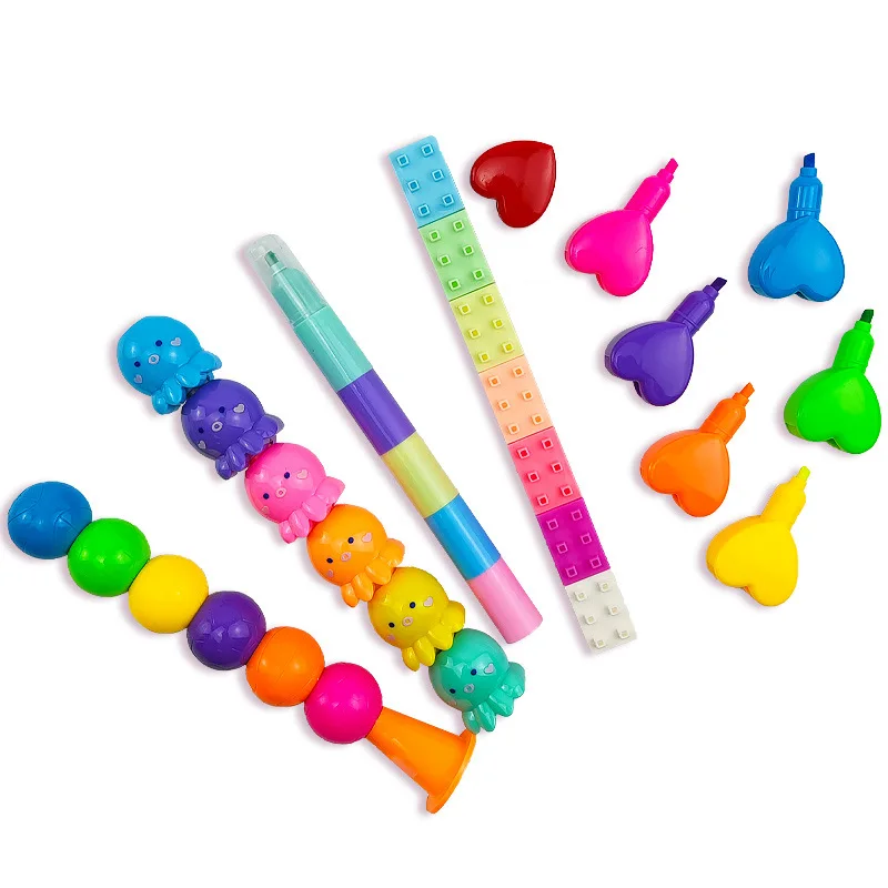 1pcs Creative Cat Claw Bear Shape Highlighter Wholesale Cartoon Cute Student Line Color Marker Note Marker Pen