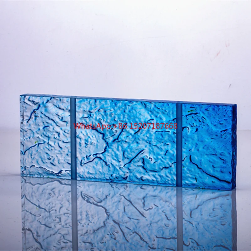 

Wholesale custom wall partition glass brick transparent decorative glass hanging piece for sale