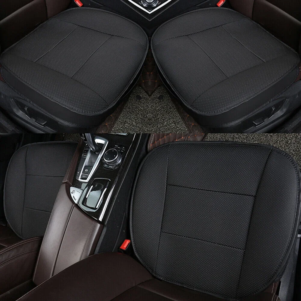 3Colors PU Leather Car Front Cover Cushion Bottom Seat Pad Mat Full Surrounded Automobiles Seat Protector Four Seasons Universal