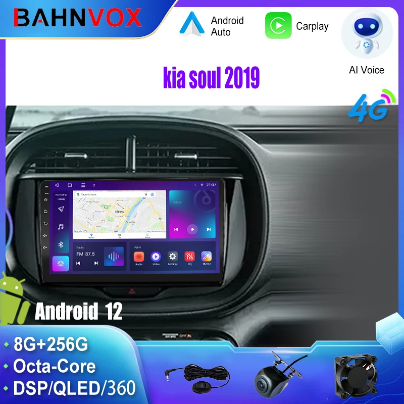 Android Car Radio GPS Navigation Multimedia Video Player For KIA Soul 2019 Stereo Tape Recorder Screen Head Unit Carplay 4G