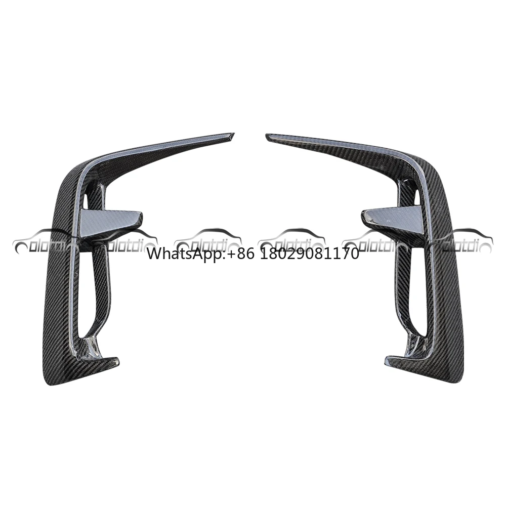 Aletas de parachoques delantero de carbono estilo M, cubierta de párpados de luz antiniebla, divisor de ventilación de aire para Honda Civic 11TH FL5 Tipo R 2022-2023