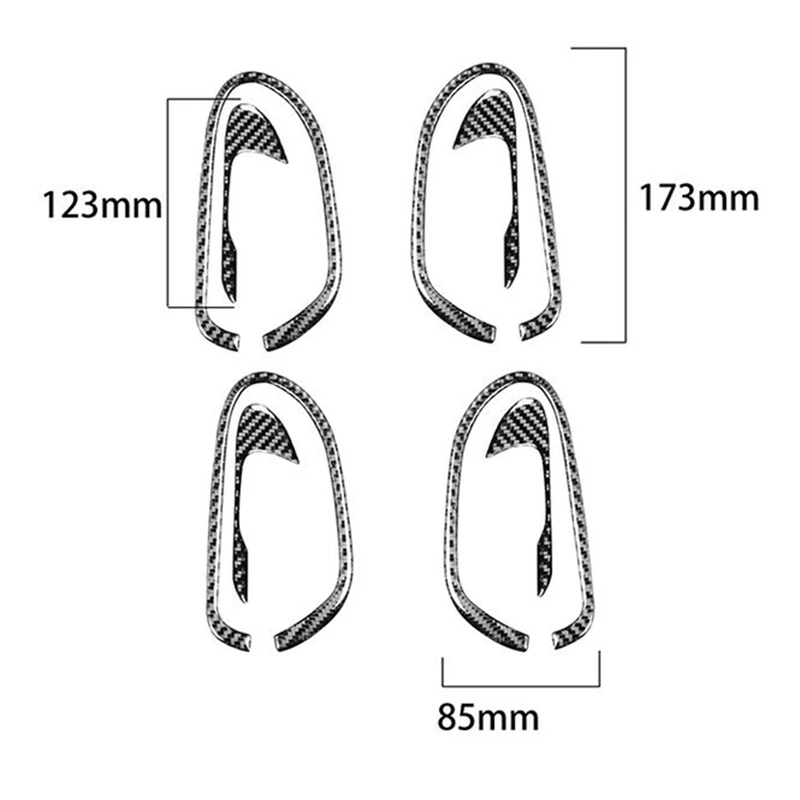 Carbon Fiber Interior Door Handle Cover Trim For Honda Civic 2006-2011 Replacement Accessories 8Pcs