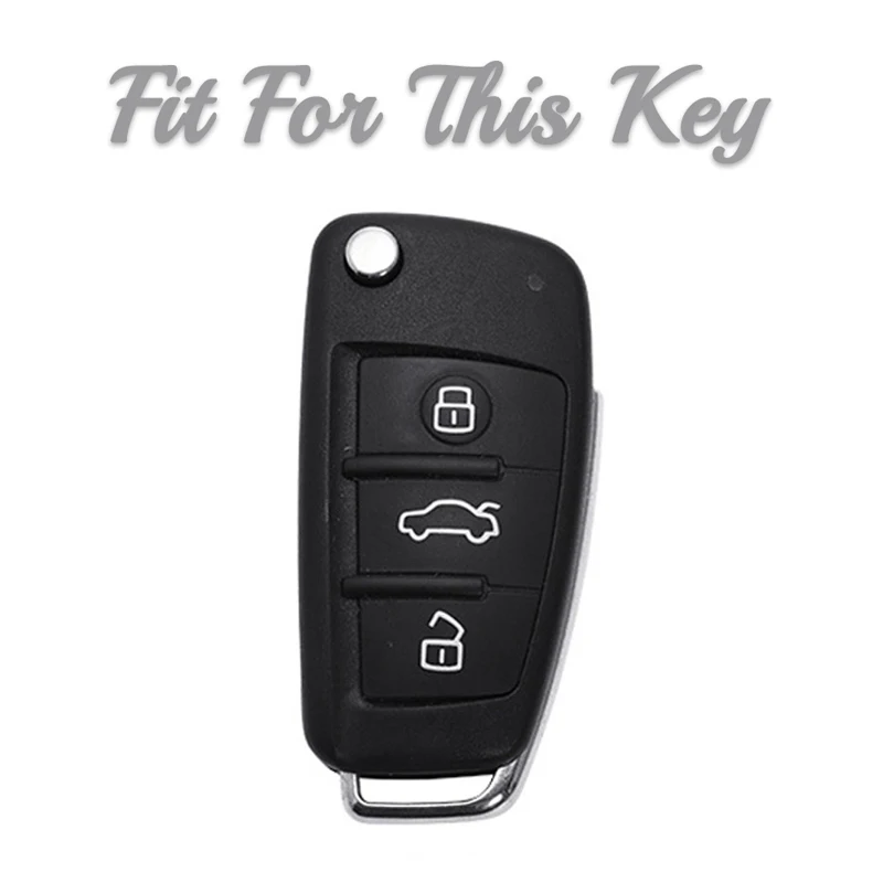 TPU Car Folding Key Case Cover Bag Shell Holder for Audi A1 A3 A4 A5 A6 C5 C6 Q7 Keychain Key Protector Accessories