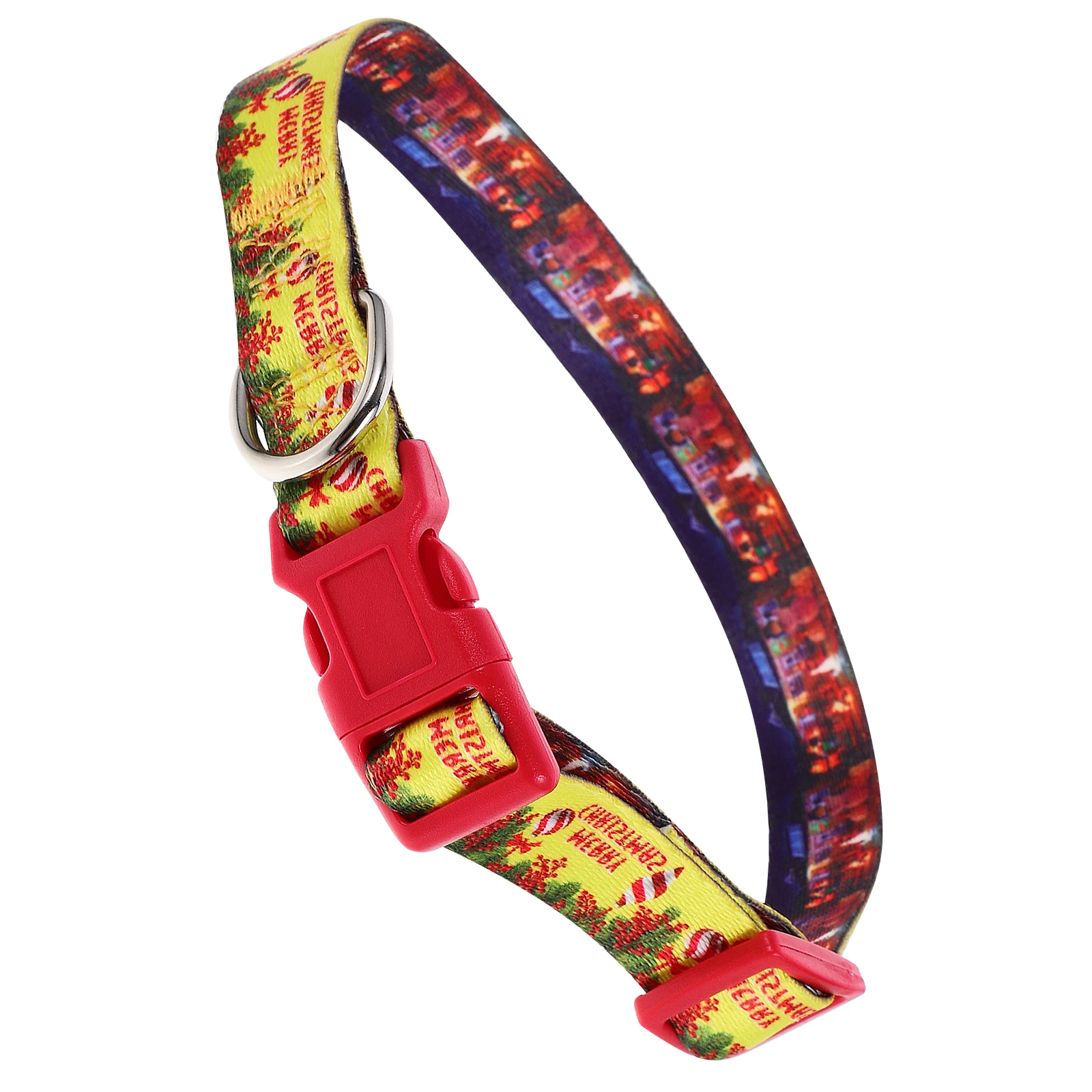 

Christmas Dog Adjustable Pet For Puppy Lightweight Comfortable Quick Release Buckle Outdoor Holiday Party Xmas Puppy Collar