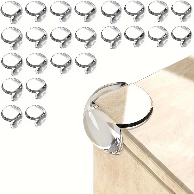 

12Pcs Clear Furniture Corner Protector Pads, Strong Adhesive Transparent Edge Guards, Durable anti-collision cushions to cover sharp table and cabinet corners, firm stick-on design, ideal baby safety supplies for household furniture protection