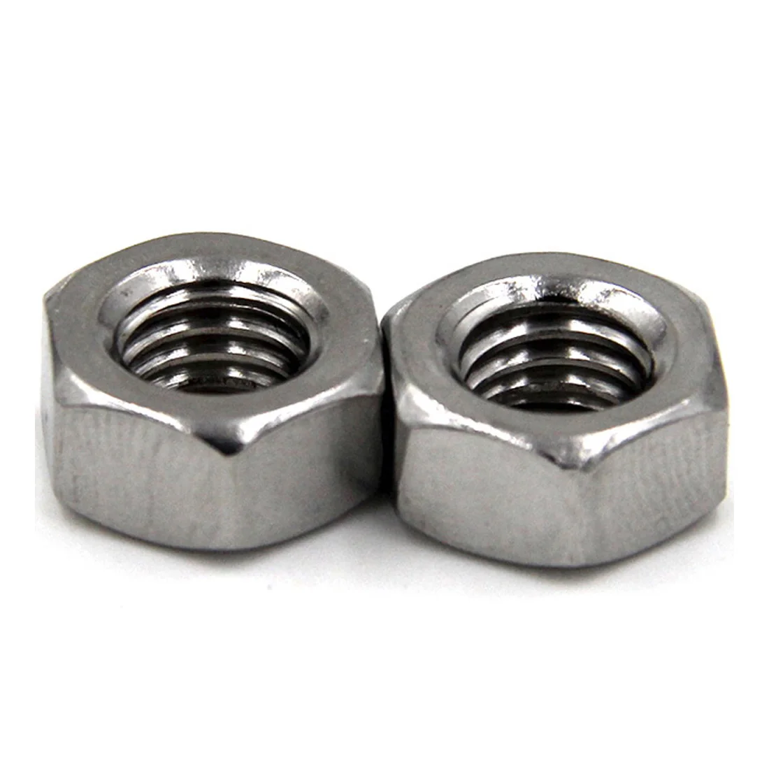 DIN934 Sechskantmuttern M1-M12 A2/304 Edelstahl mit metrischen Gewindebefestigungen