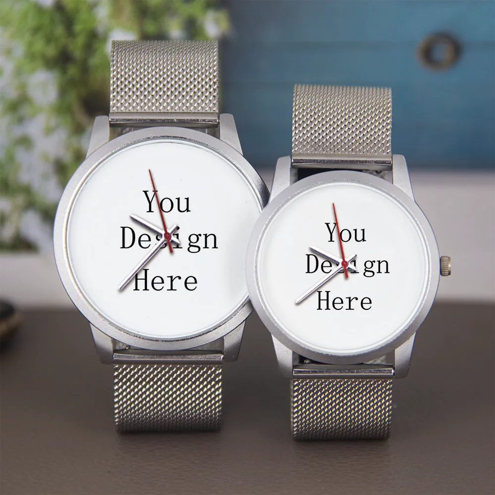 นาฬิกาพิมพ์ลายรูปภาพ โลโก้ ขนาด 45/38 มม. ดีไซน์เท่ห์ ของขวัญสุดพิเศษ ตัวเรือนโลหะผสมสีดำ เงิน โรสโกลด์ ระบบควอตซ์ สายซิลิโคน/หนัง