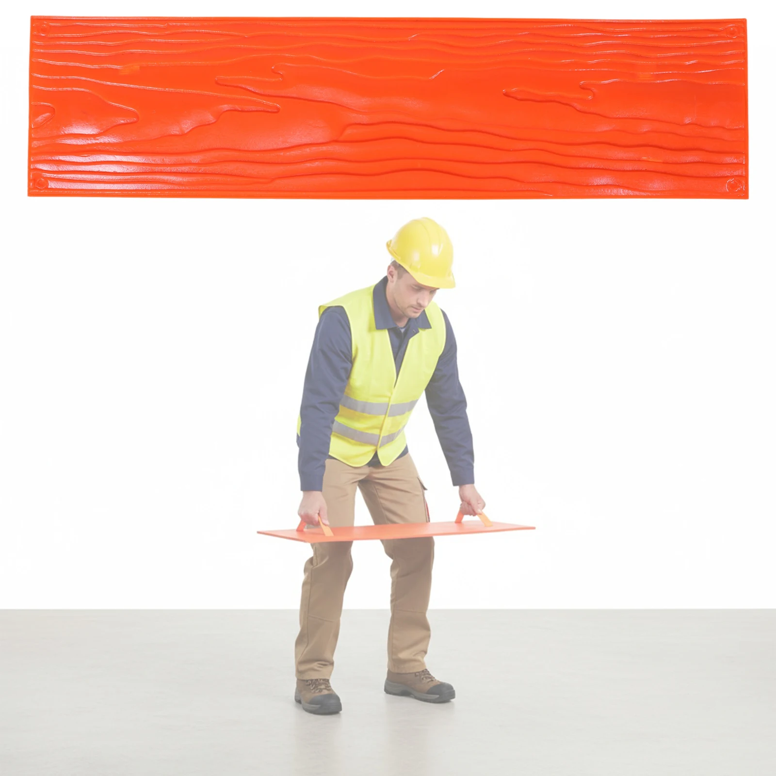 122x31 سنتيمتر ملمس الخرسانة حصيرة نسيج الخرسانة ختم البولي يوريثين حصيرة الخشب الملمس قوالب الخرسانة حصيرة للأرضيات الداخلية/الخارجية #6