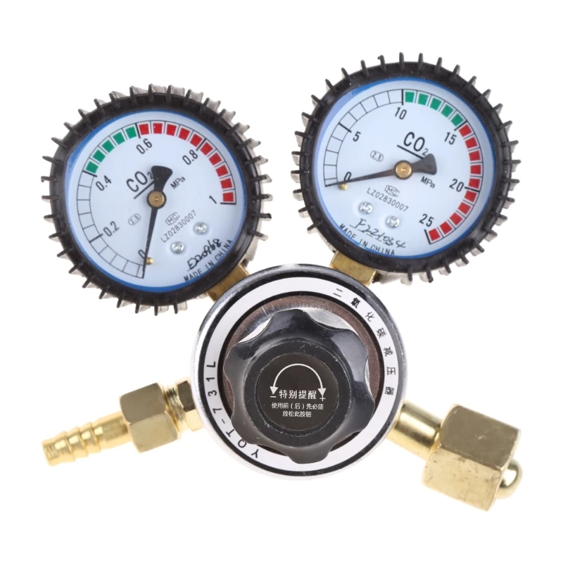 

Dual Gauge CO2 Regulator with Safety for Valve Welding Gauge 8 Dropship