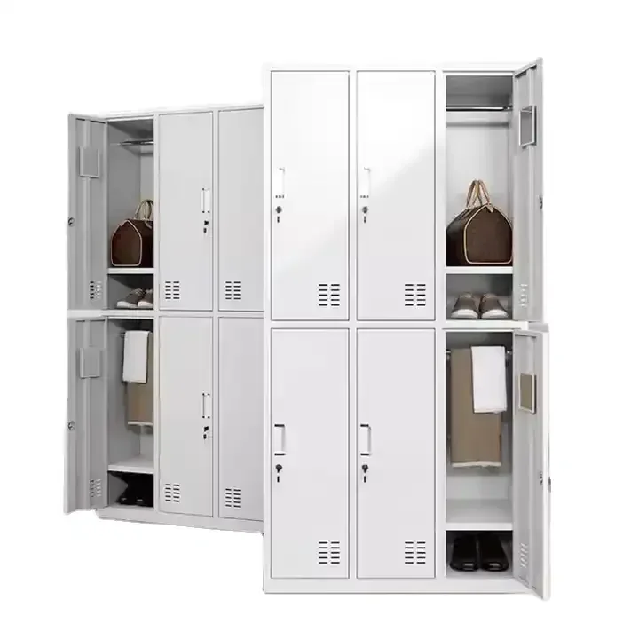 6 Door Steel Staff Locker Gym Storage Clothes Locker Cabinet With Card Slot