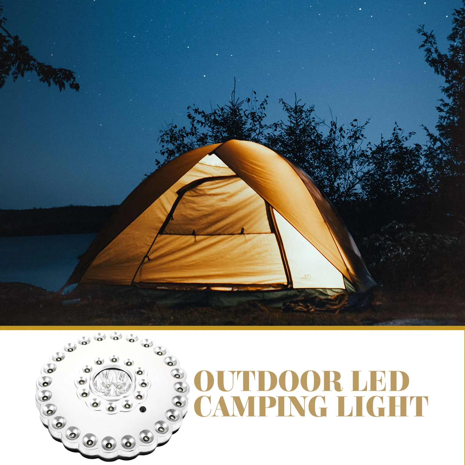 

LED Camping Lights 48 High Brightness LED Bulbs Rechargeable Lantern for Tent Patio Umbrella Outdoor Use Energy Saving