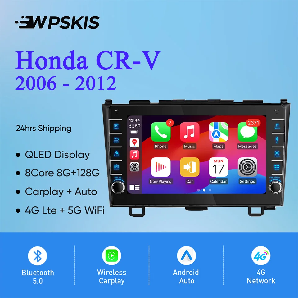Para Honda CR-V CRV 2006 - 2012 coche Multimedia Video música Gps Navi Monitor Auto Radio DVD unidad principal cinta sistema inteligente de coche